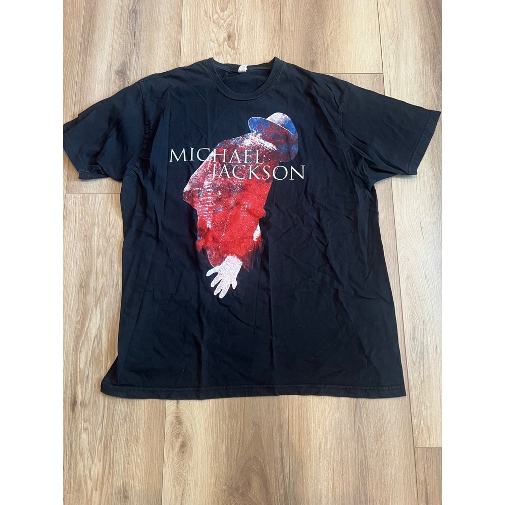 Michael Jackson Graphic T-Shirt Men's XL Black Pop Music King of Pop Short Sleev